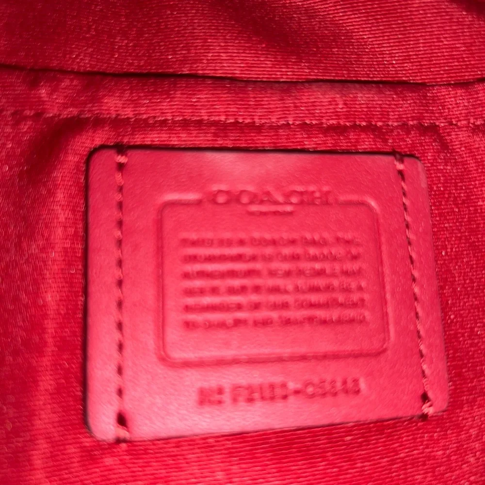 NWOT Coach Jes Red and Brown Signature Crossbody Bag - Picture 5 of 9